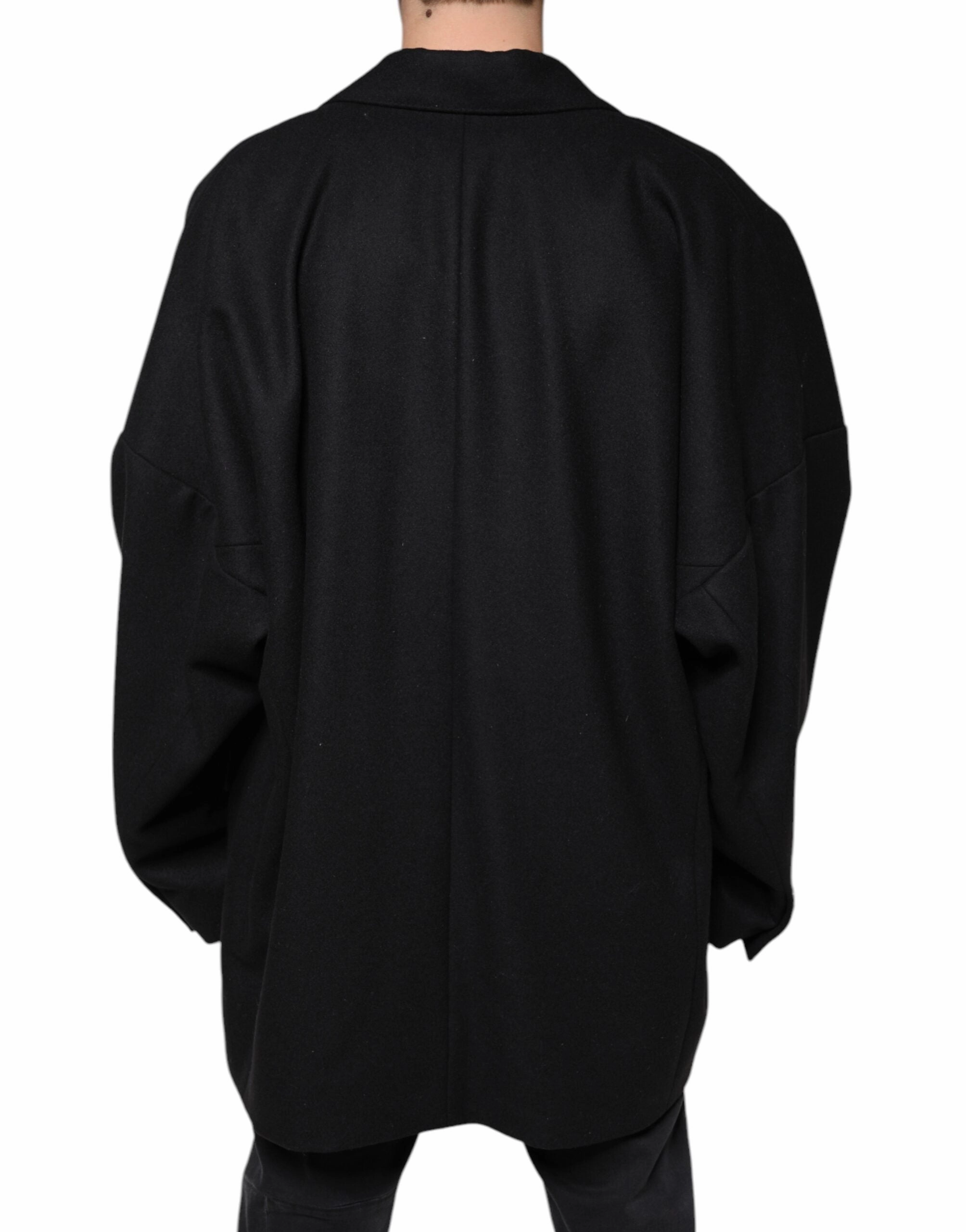 Dolce & Gabbana Wool Double Breasted Men Coat Men's Jacket