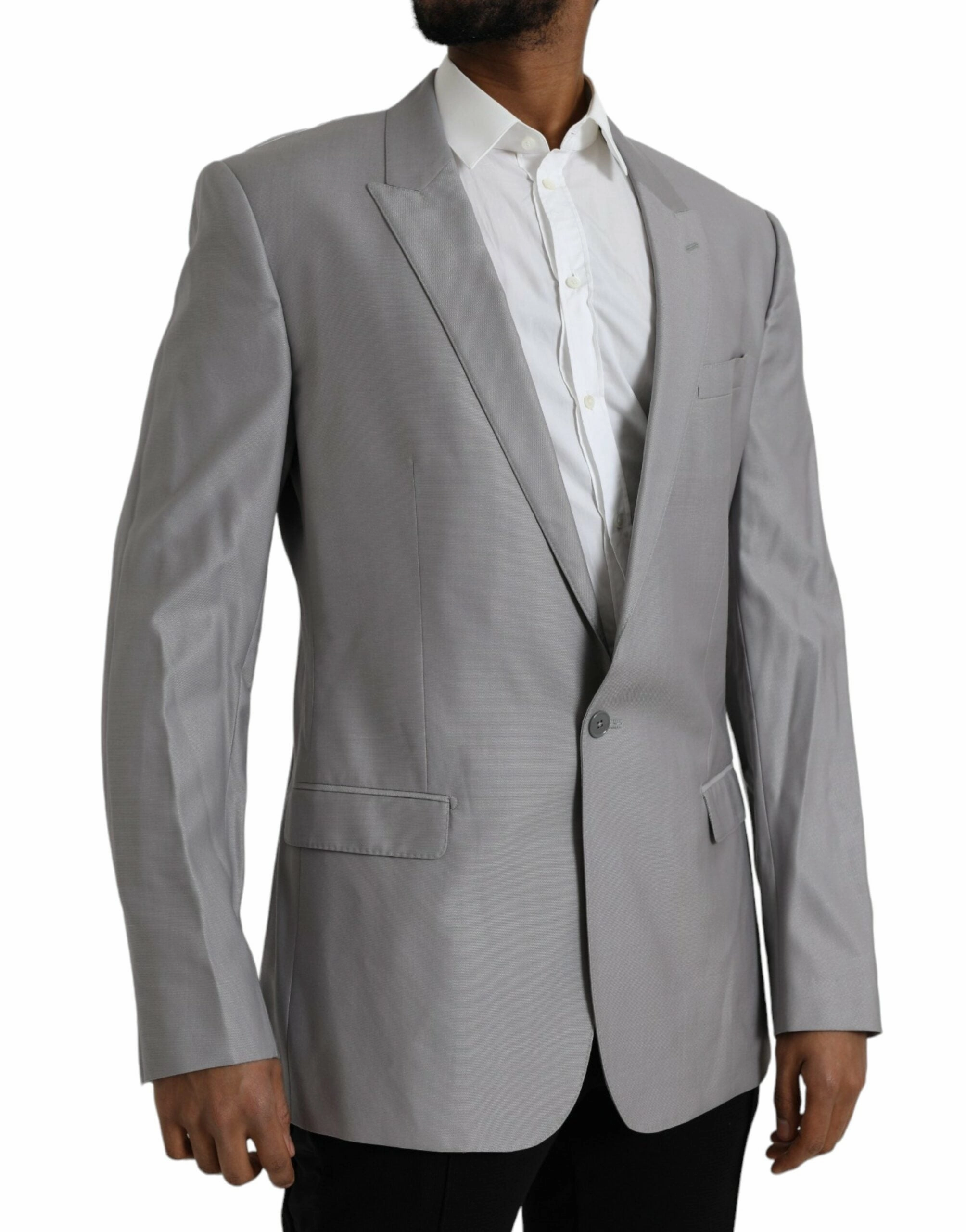 Dolce & Gabbana Wool Peak Single Breasted Coat Men's Blazer