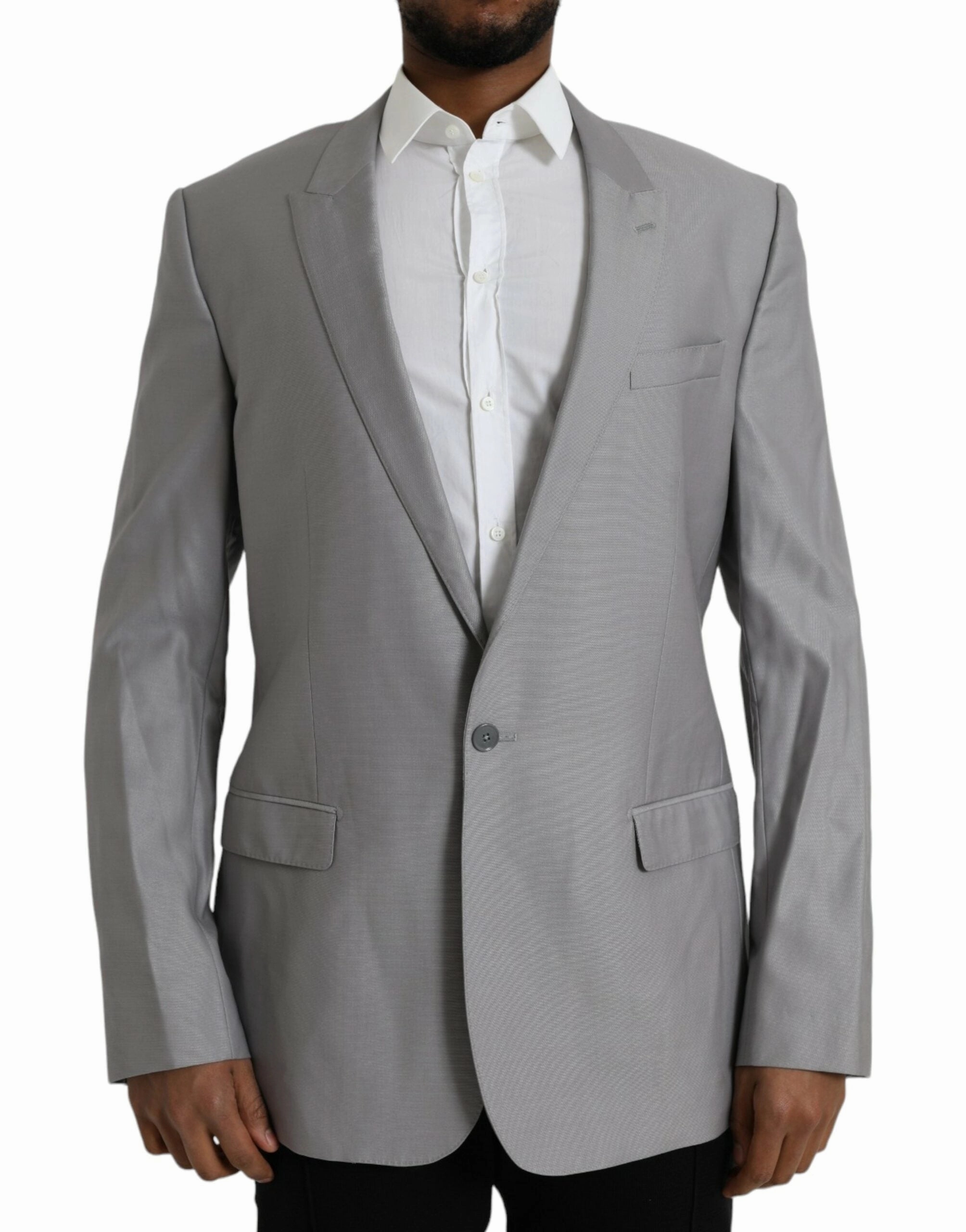 Dolce & Gabbana Wool Peak Single Breasted Coat Men's Blazer