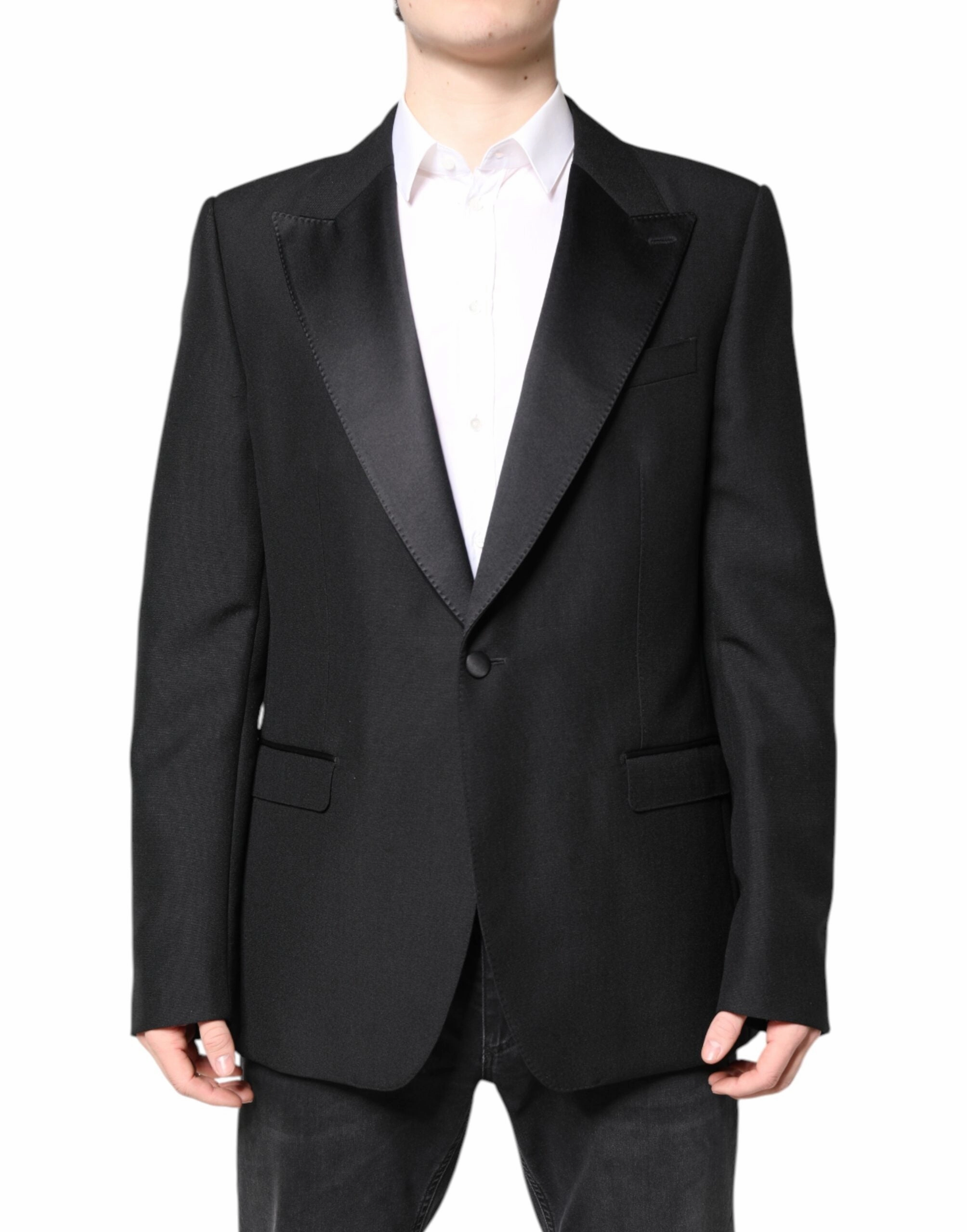 Dolce & Gabbana Wool Single Breasted Coat Men's Blazer