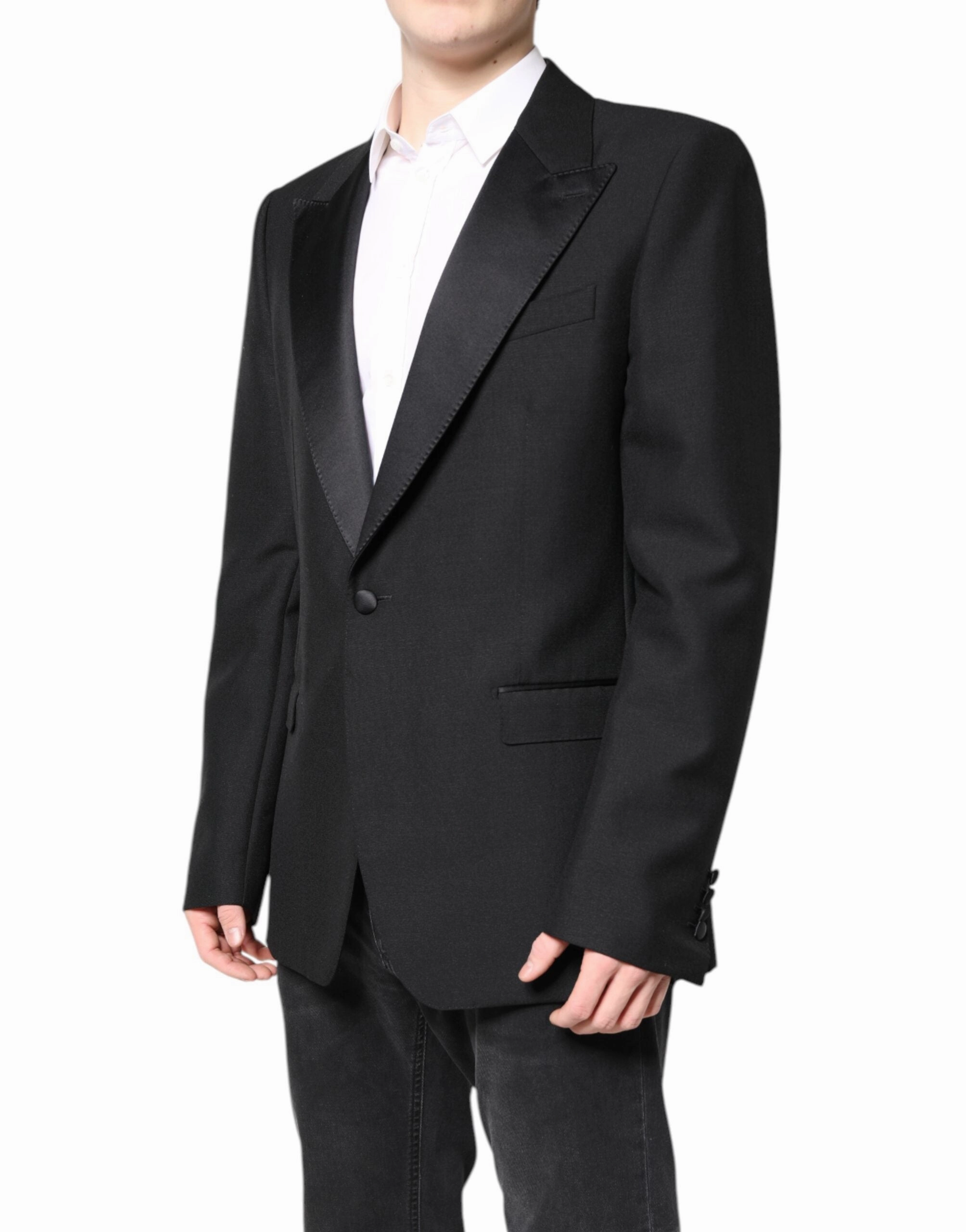 Dolce & Gabbana Wool Single Breasted Coat Men's Blazer