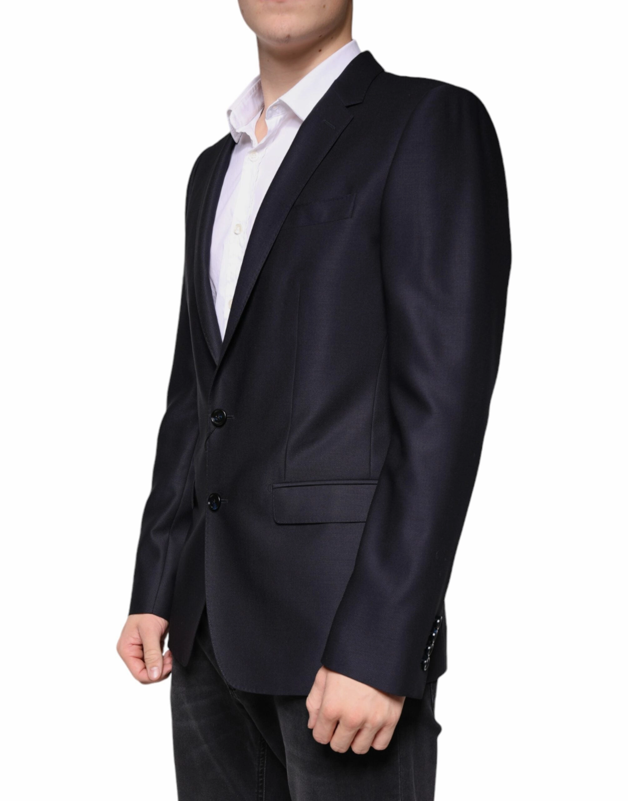Dolce & Gabbana  Wool Single Breasted Dress Coat Men's Blazer