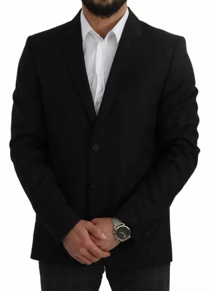 Dolce & Gabbana Wool Slim Fit Notch Jacket Men's Blazer