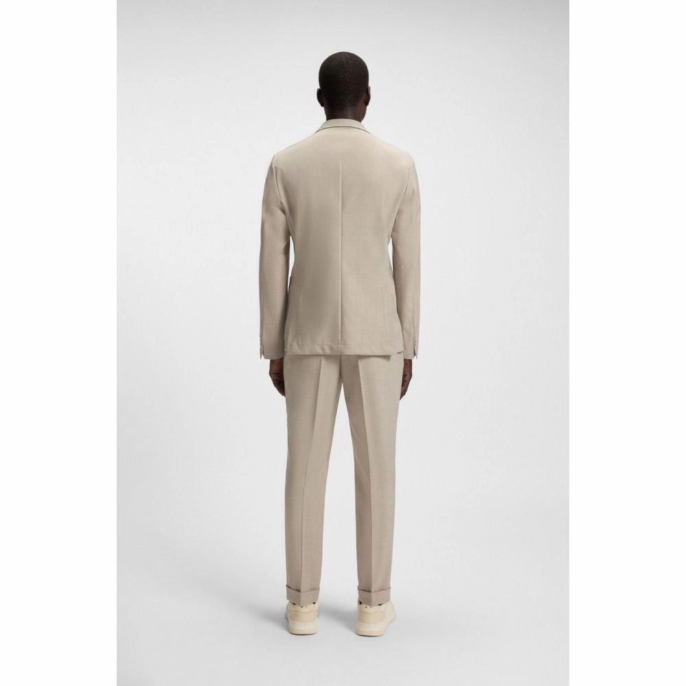 Double-breasted blazer in micro-patterned wool