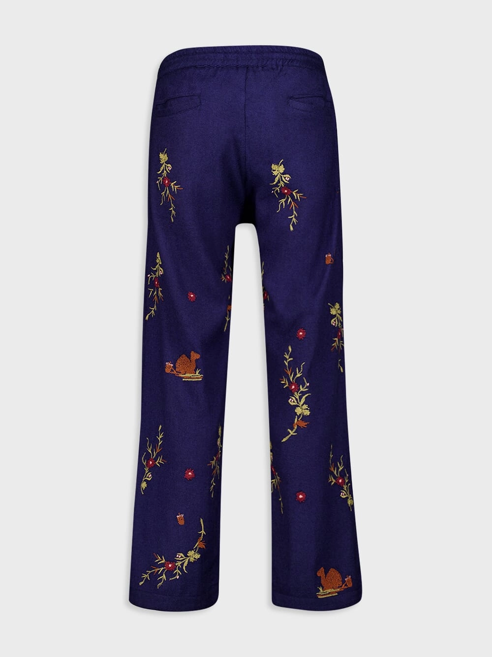 Doulich Embroidered Wool Pants