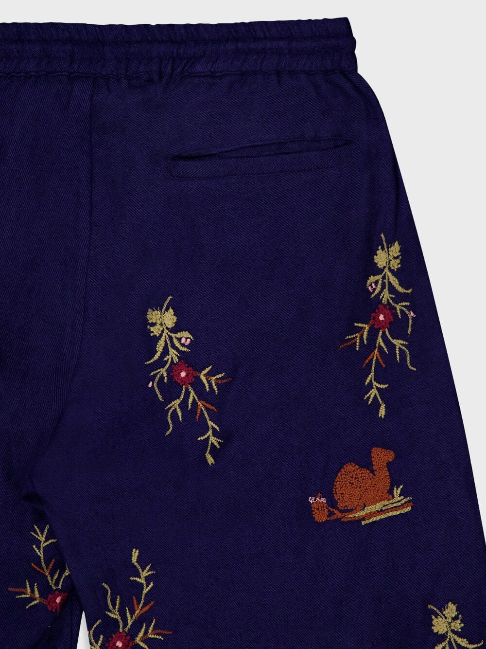 Doulich Embroidered Wool Pants