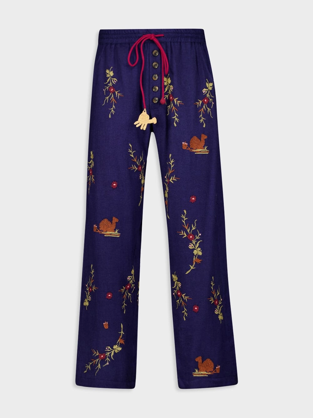 Doulich Embroidered Wool Pants Bottoms Mens - cheap mens shorts online