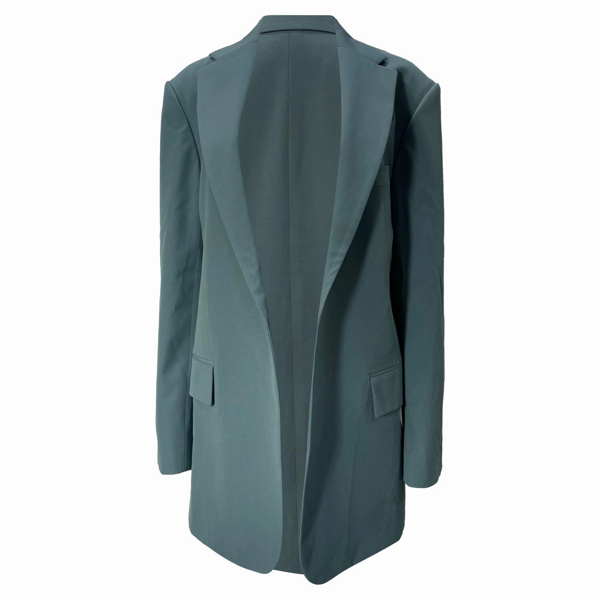 Dries Van Noten Oversized Blazer in Turquoise Polyester