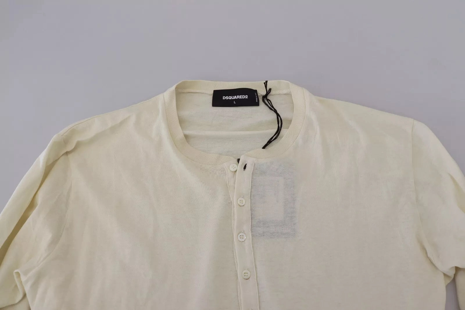 Dsquared2 Cotton Linen Long Sleeves Pullover Men's Sweater (Pre-Owned)