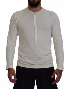 Dsquared2 Cotton Linen Long Sleeves Pullover Men's Sweater (Pre-Owned) chunky knit discount