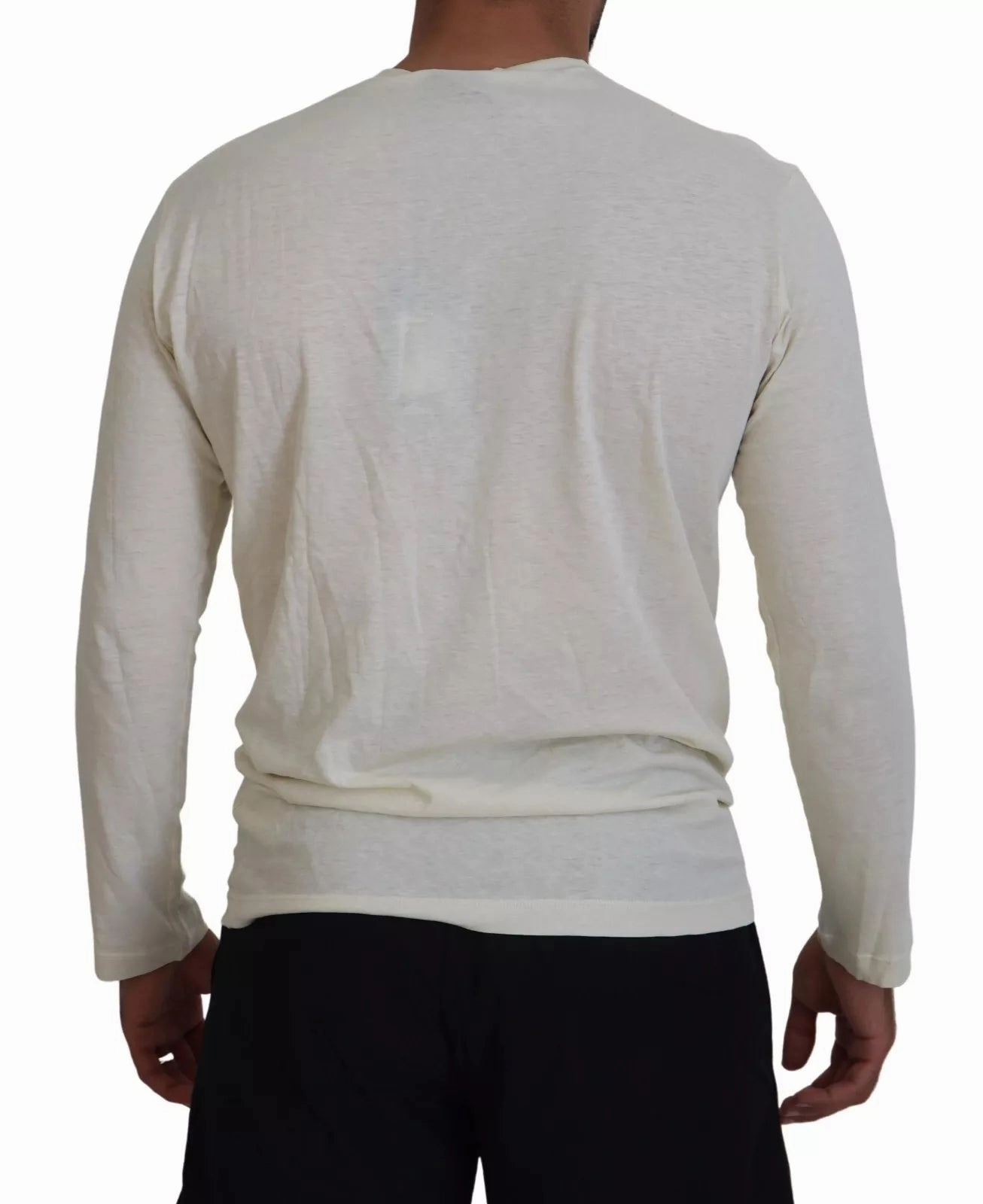 Dsquared2 Cotton Linen Long Sleeves Pullover Men's Sweater (Pre-Owned)