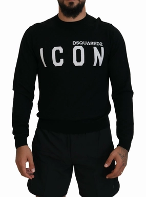 Dsquared2 Logo Print Long Sleeves Men Pullover Men's Sweater (Pre-Owned) chunky knit discount