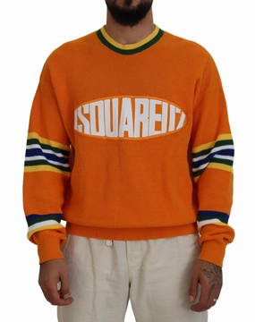 Dsquared2 Printed Long Sleeves Men Pullover Men's Sweater (Pre-Owned) chunky knit discount