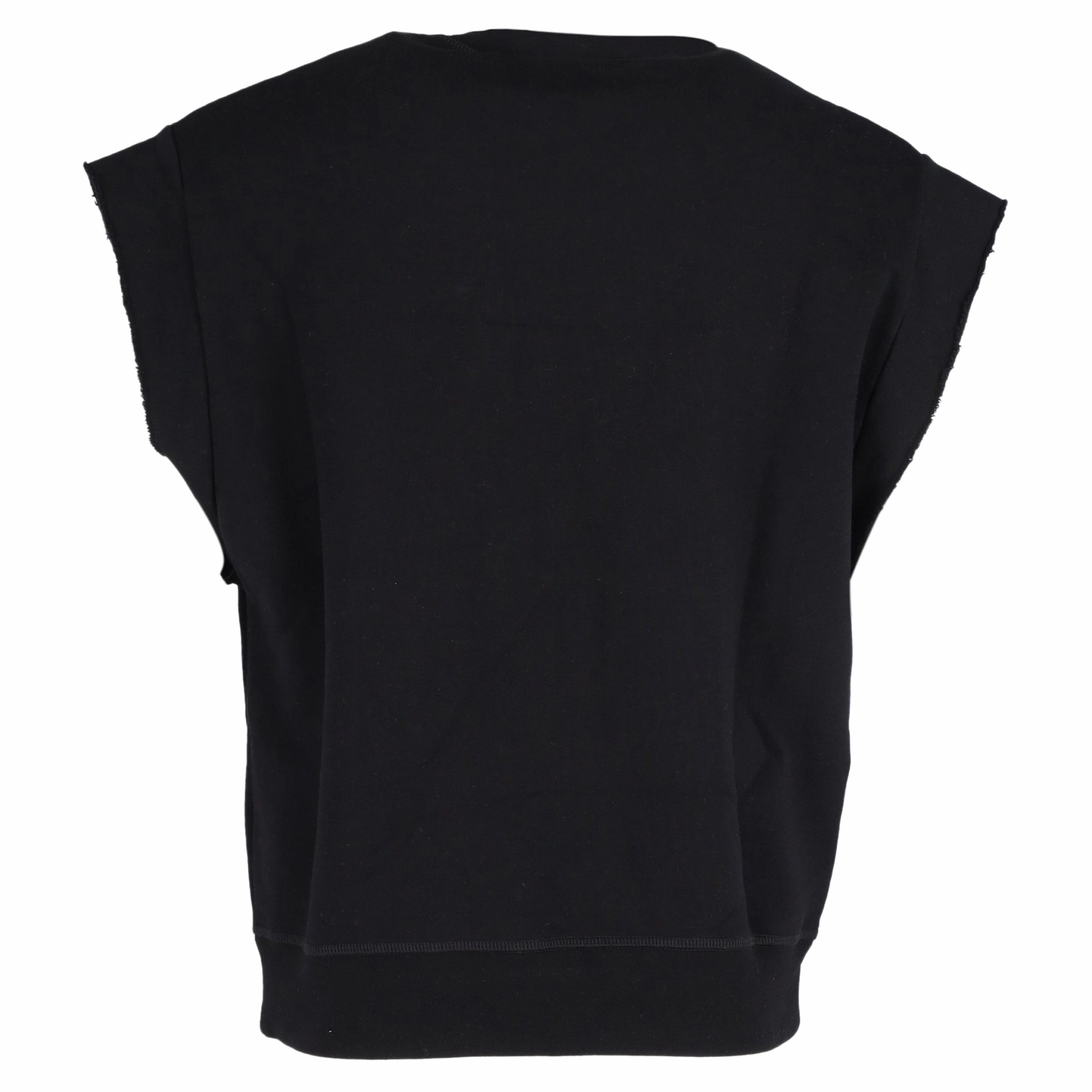 DSquared2 Uneven Short Sleeve Sweatshirt in Black Cotton