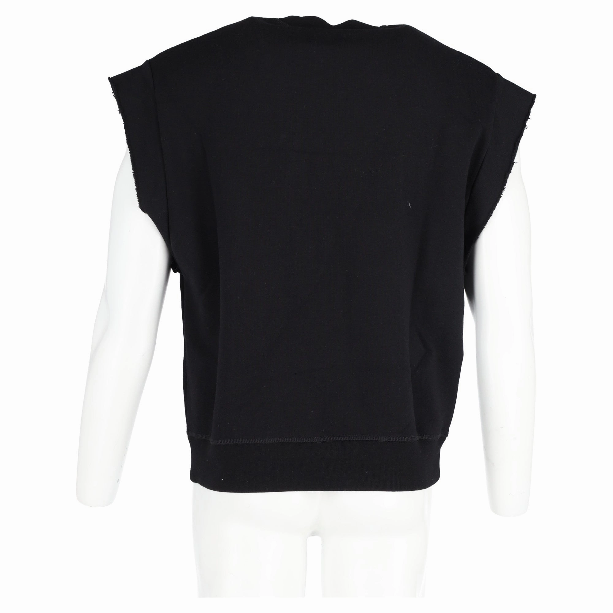 DSquared2 Uneven Short Sleeve Sweatshirt in Black Cotton