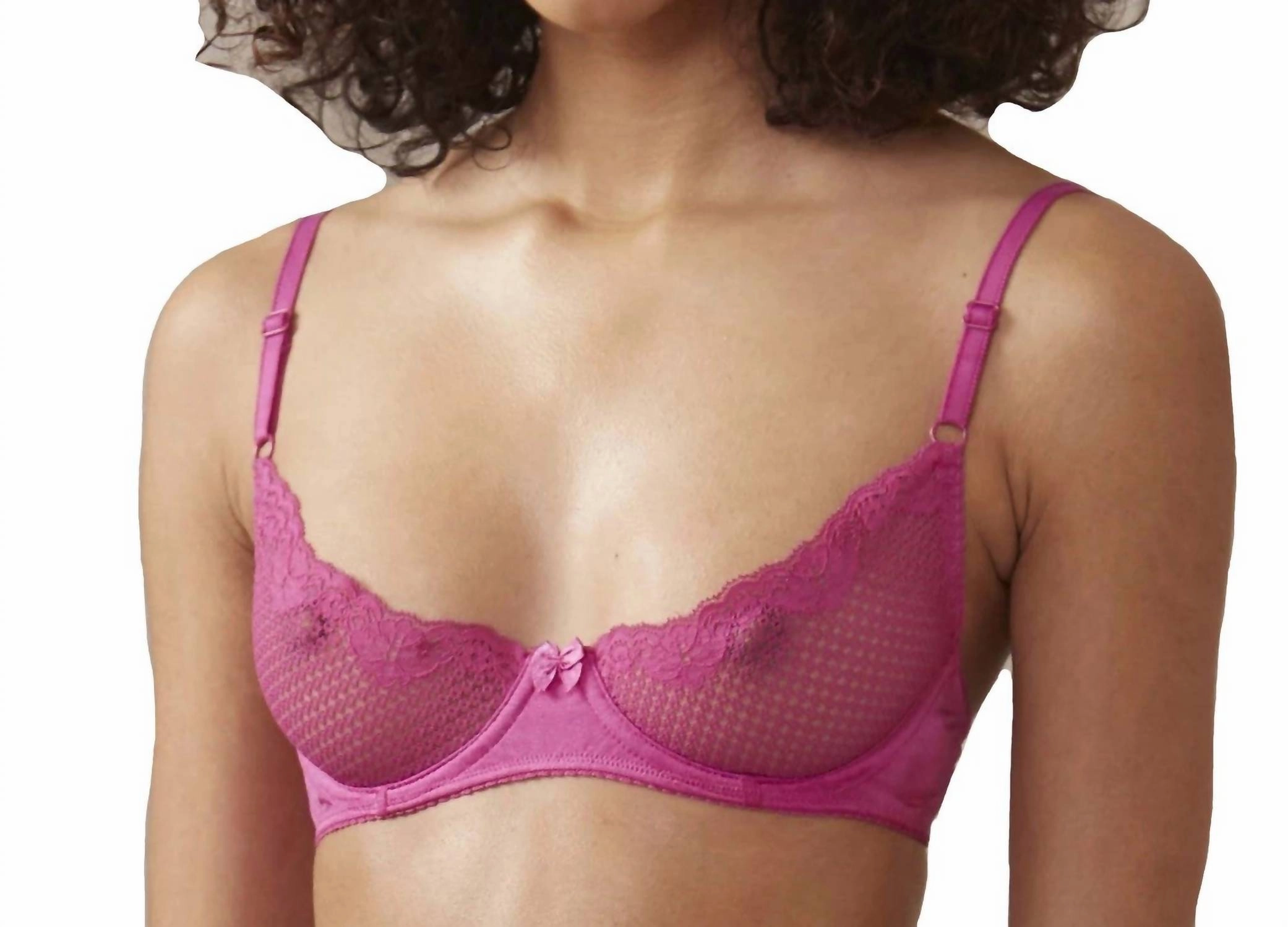 Duet Lace Underwire Demi Bra In Orchid
