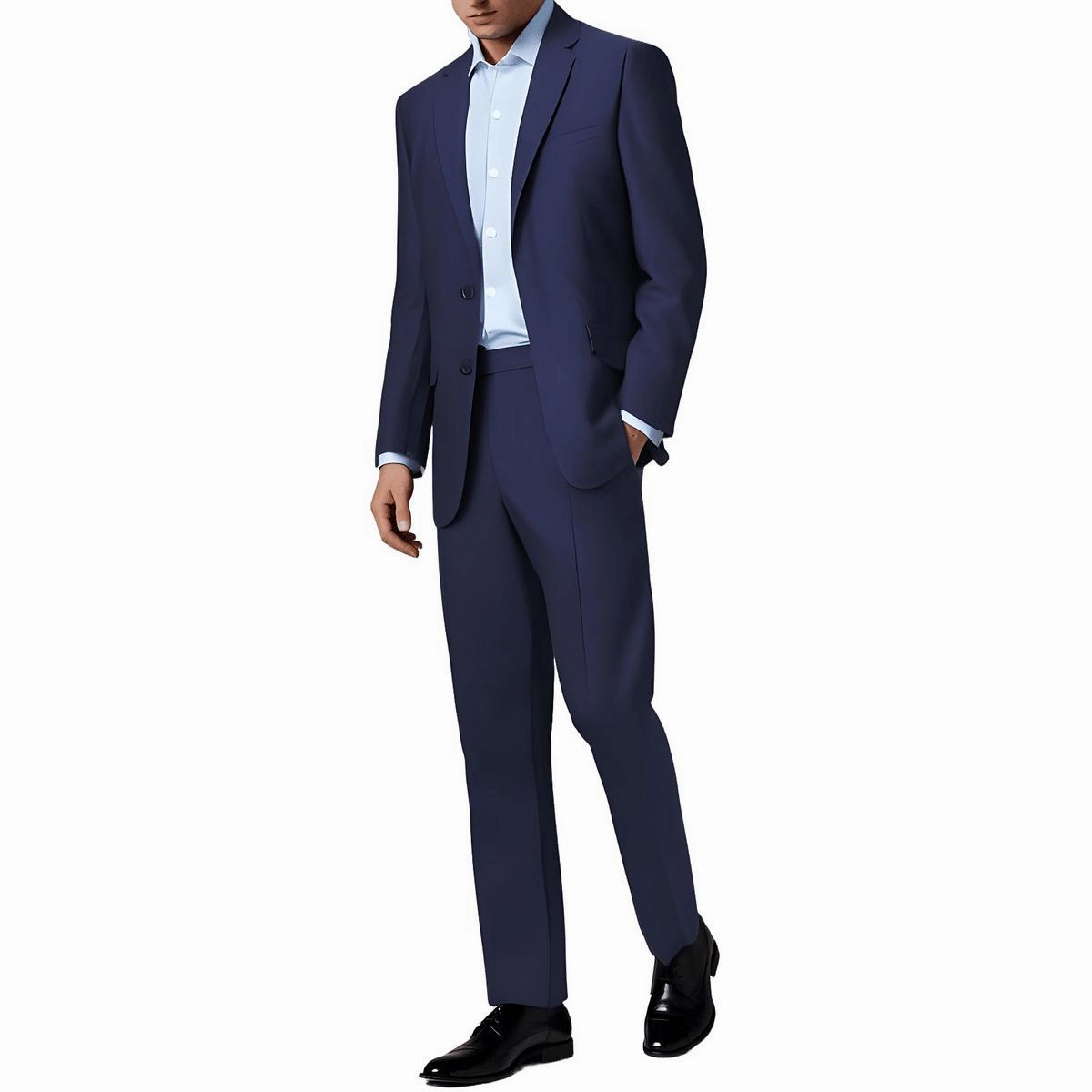 Duran Mens Collar Polyester Two-Button Suit