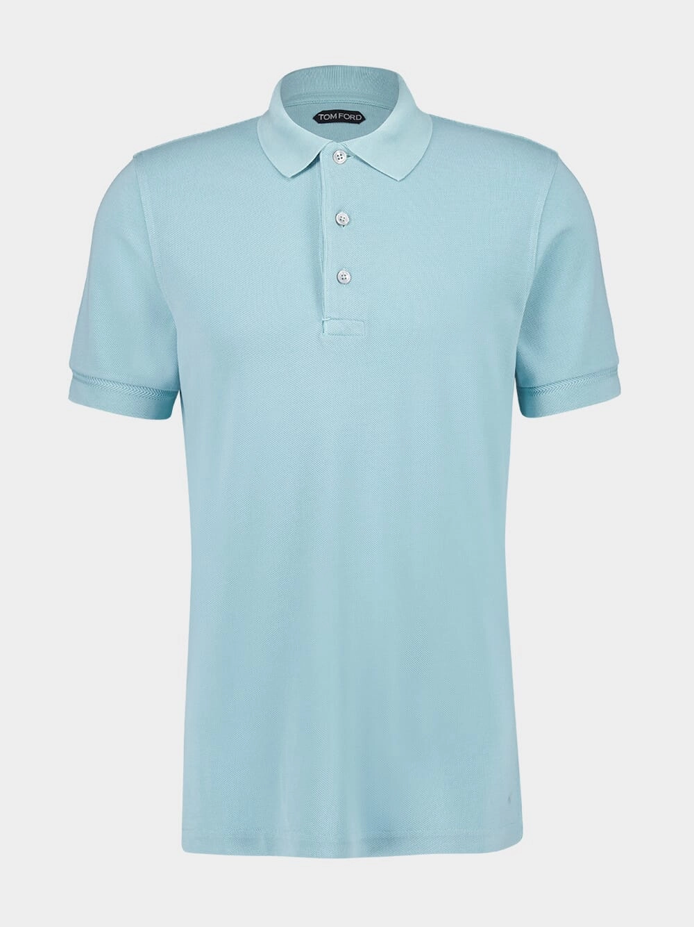 Dusty Blue Piqu Polo Tops Mens - men's t-shirts outlet