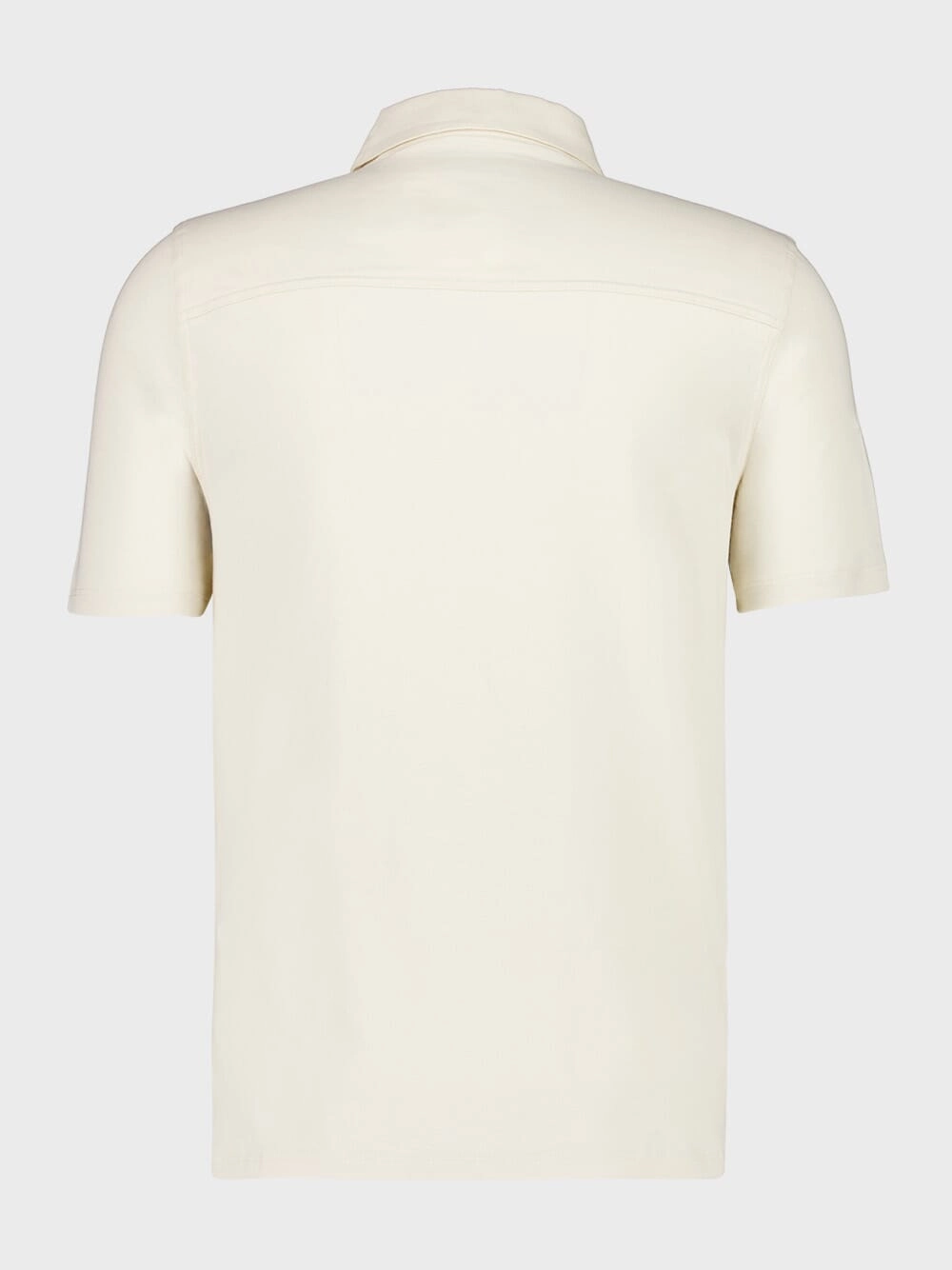 Ecru Organic Cotton Short-Sleeve Polo