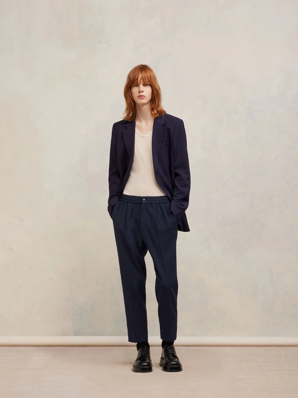 Elasticated Waist Cropped Fit Trousers