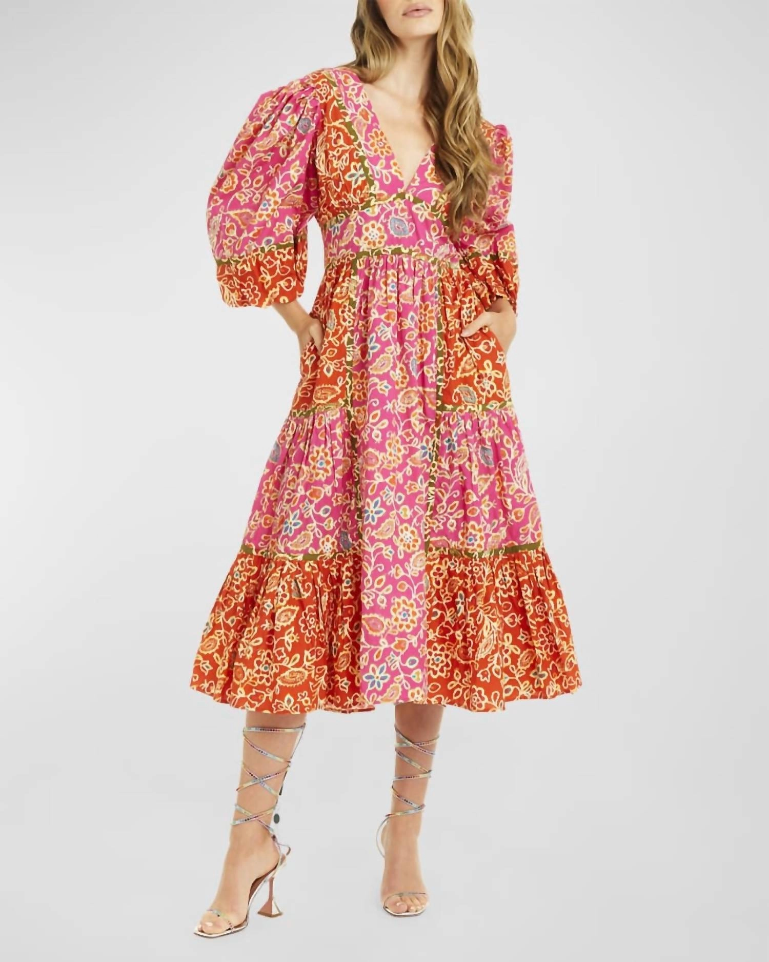 Elise Dress in Alessandra Mix Print