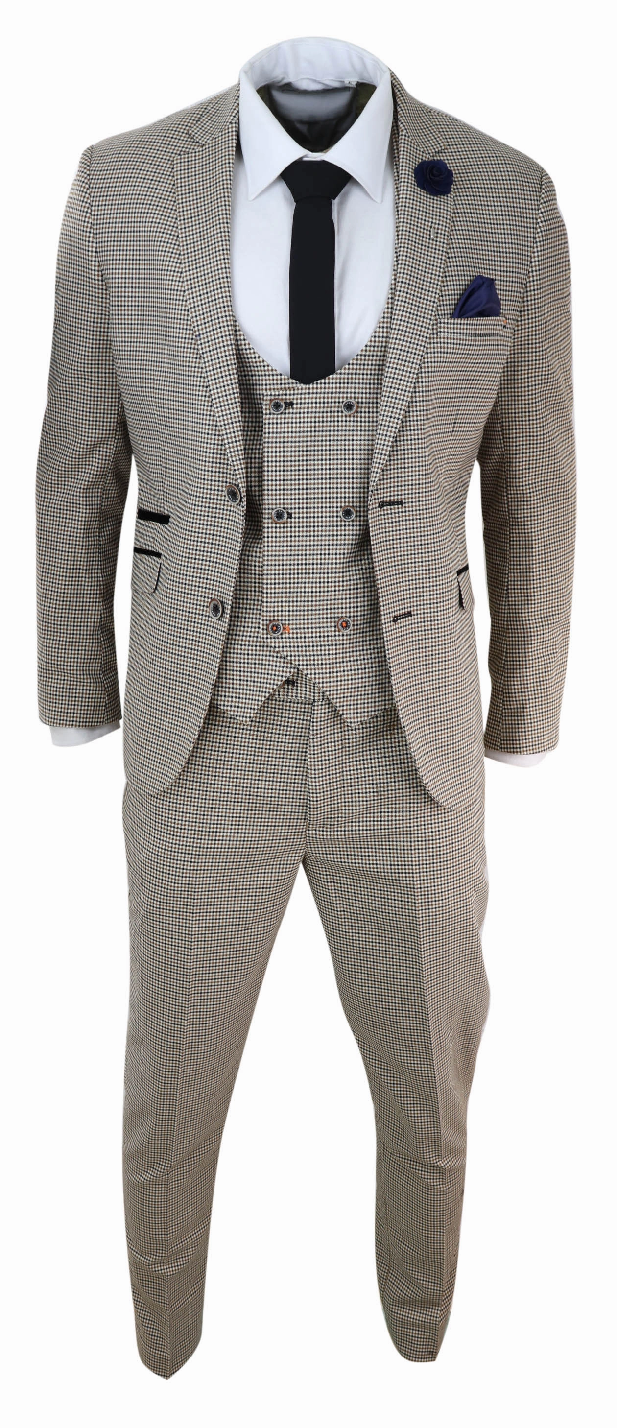Elwood 3 Piece Suit Prince Of Wales Check