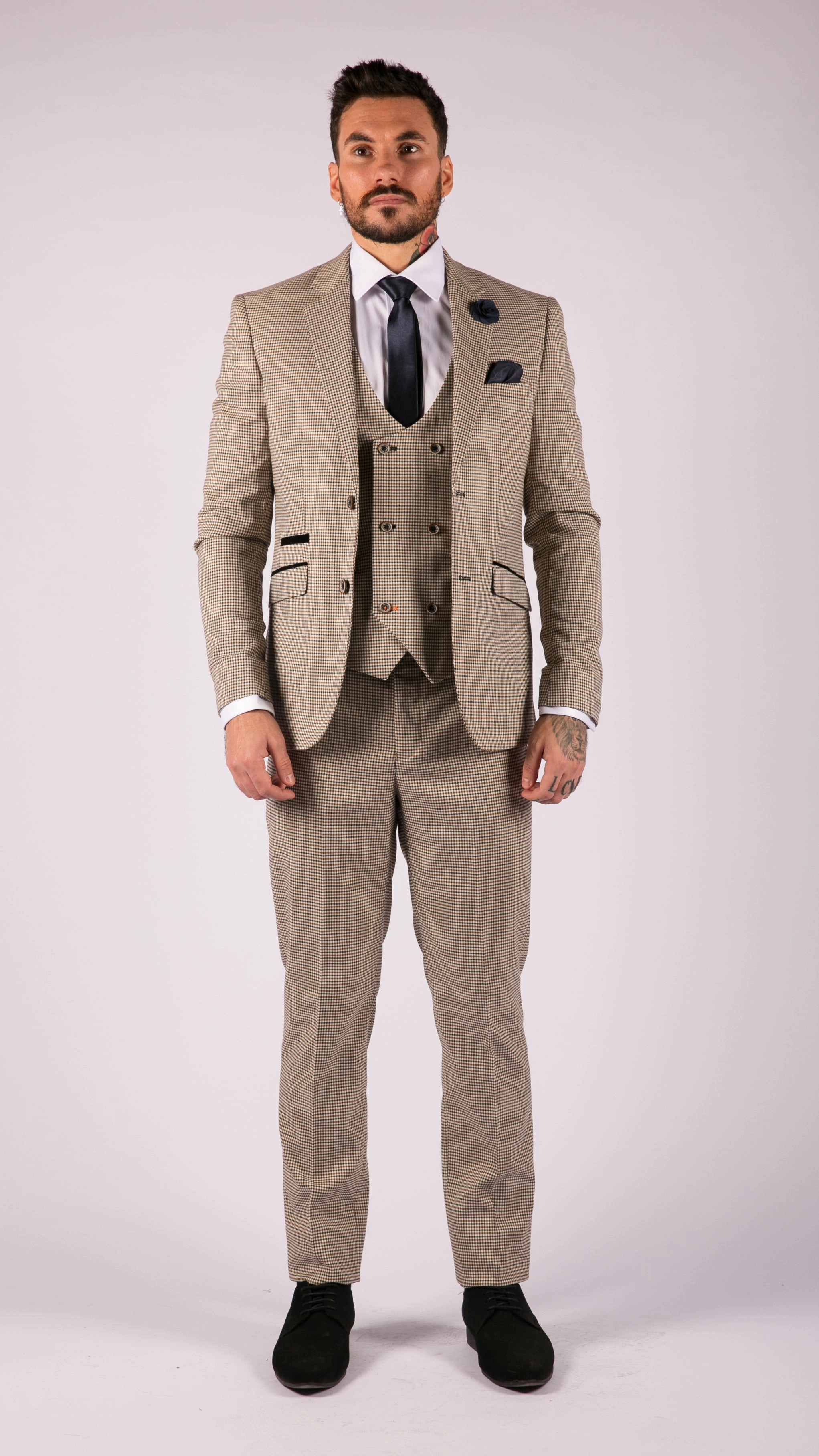 Elwood 3 Piece Suit Prince Of Wales Check