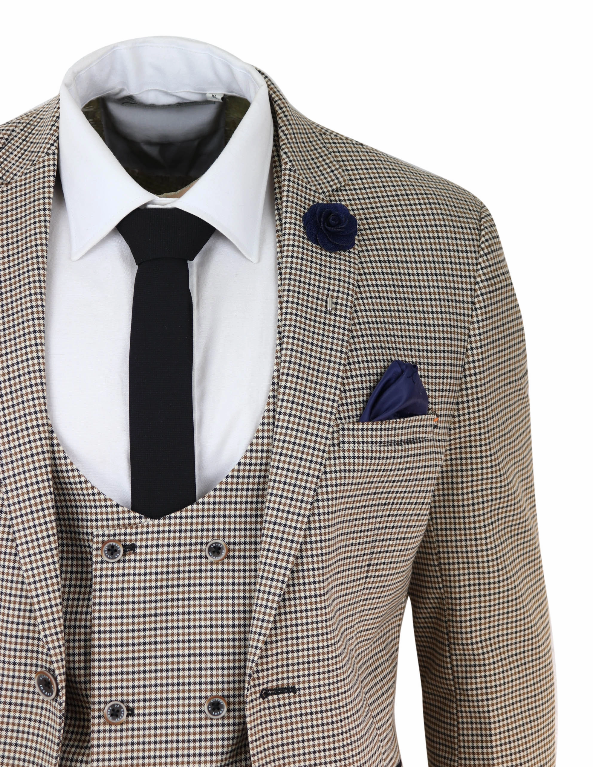 Elwood 3 Piece Suit Prince Of Wales Check