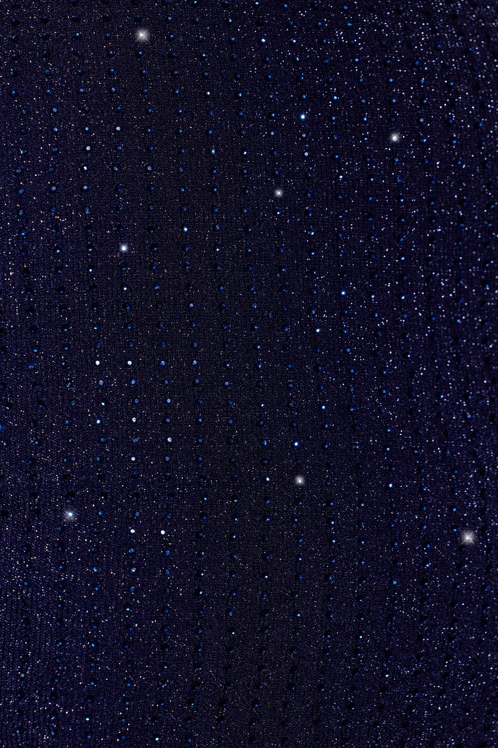 Embellished Mid Rise Gown Skirt in Royal Indigo