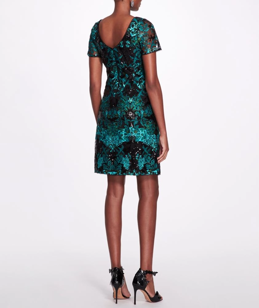 Embroidered Cocktail Dress