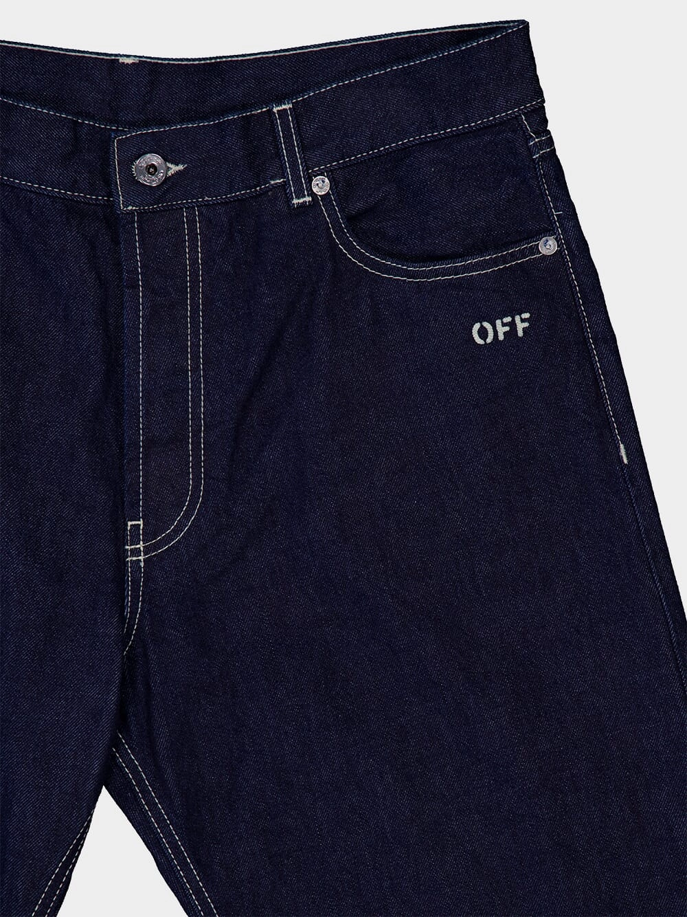 Embroidered-Logo Jeans