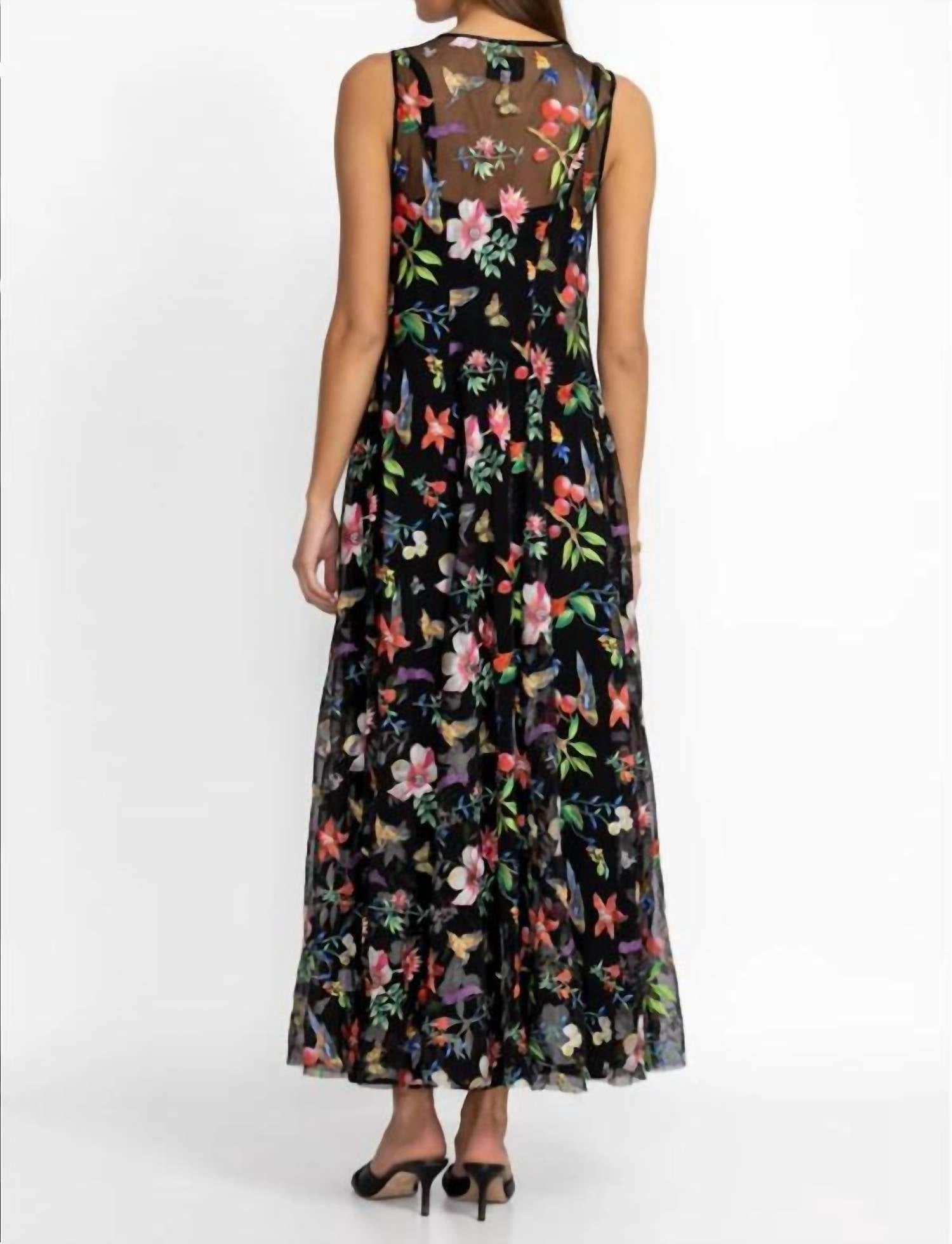Emilda Mesh Dress In Multi