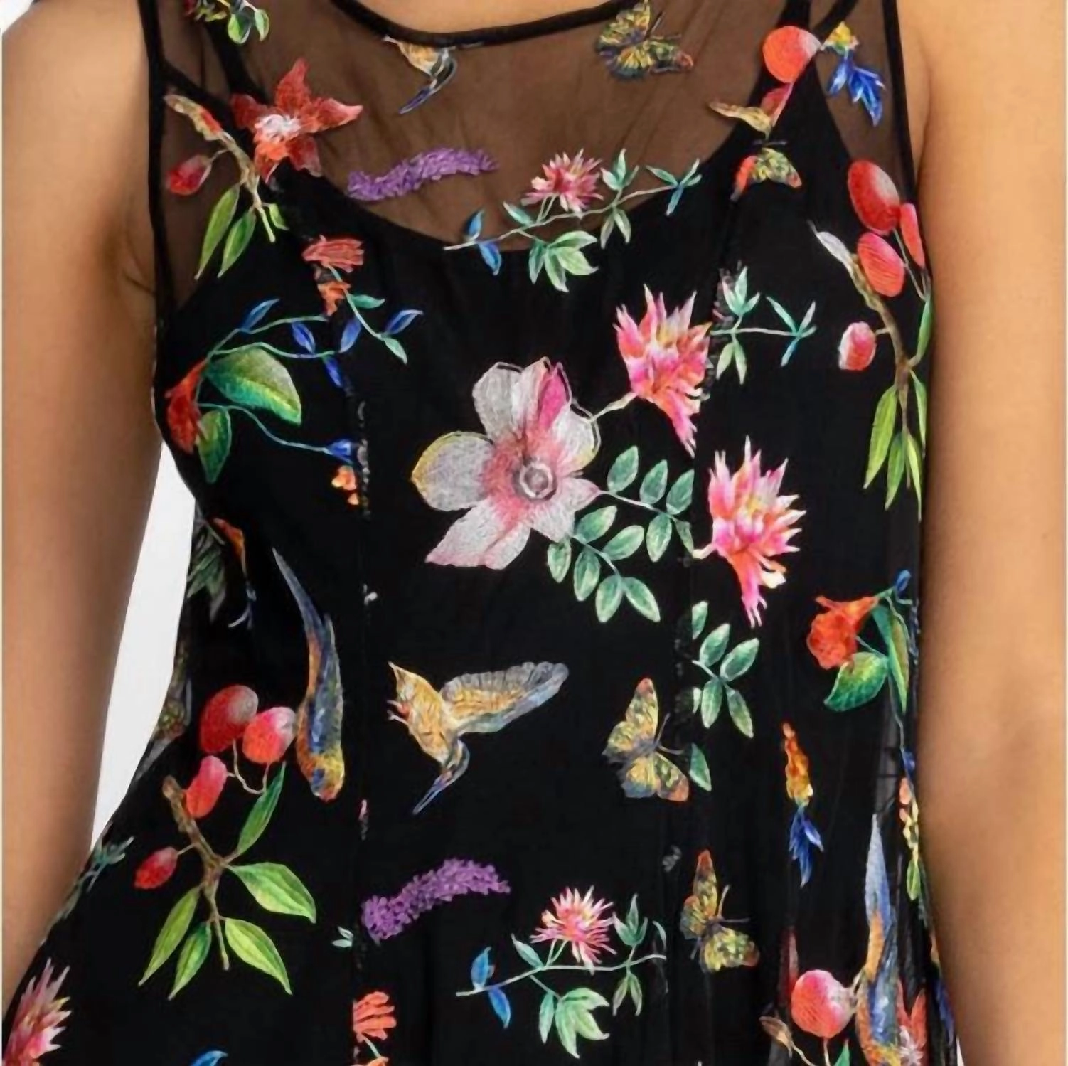 Emilda Mesh Dress In Multi