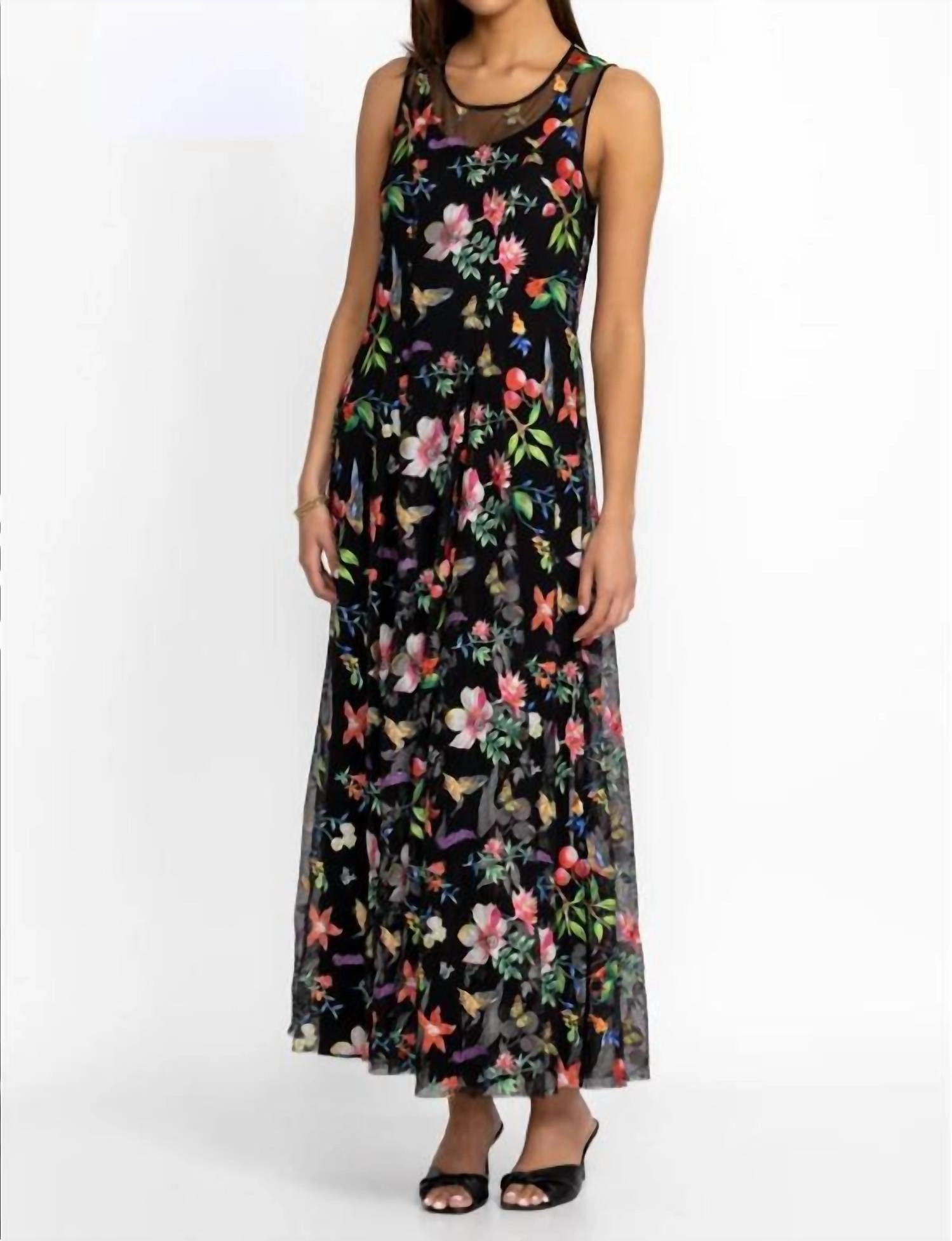 Emilda Mesh Dress In Multi