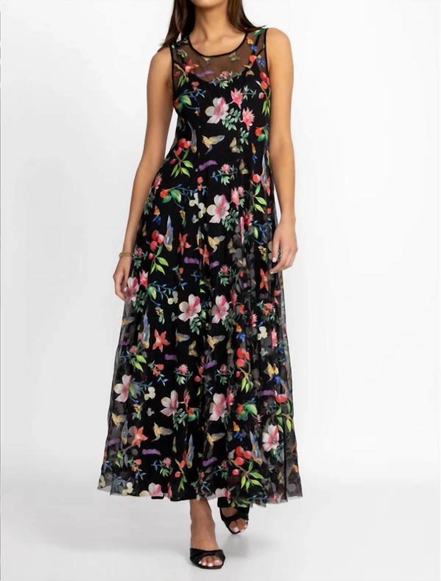 Emilda Mesh Dress In Multi