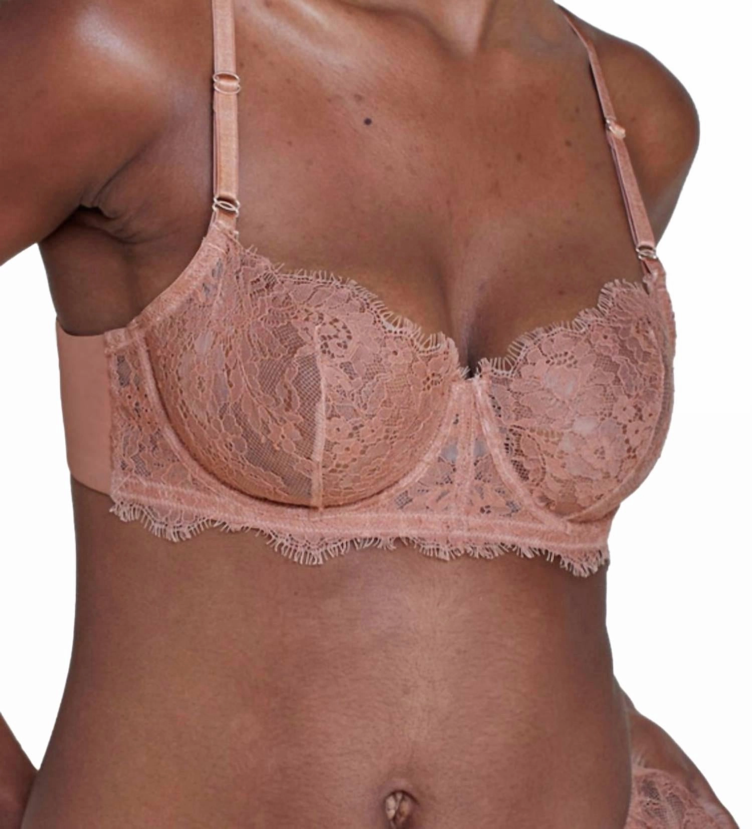 Entice Lace Balconette Bra In Gleam/terracotta