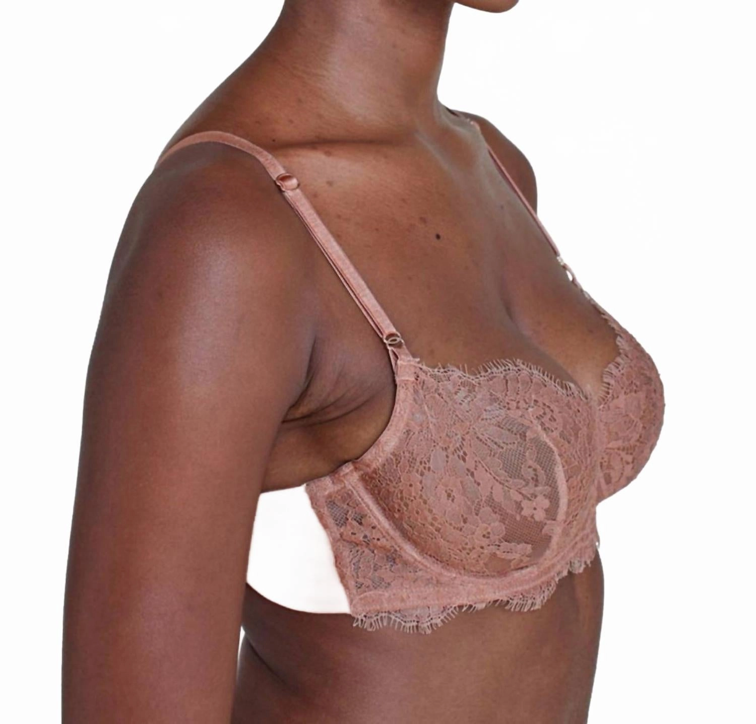 Entice Lace Balconette Bra In Gleam/terracotta