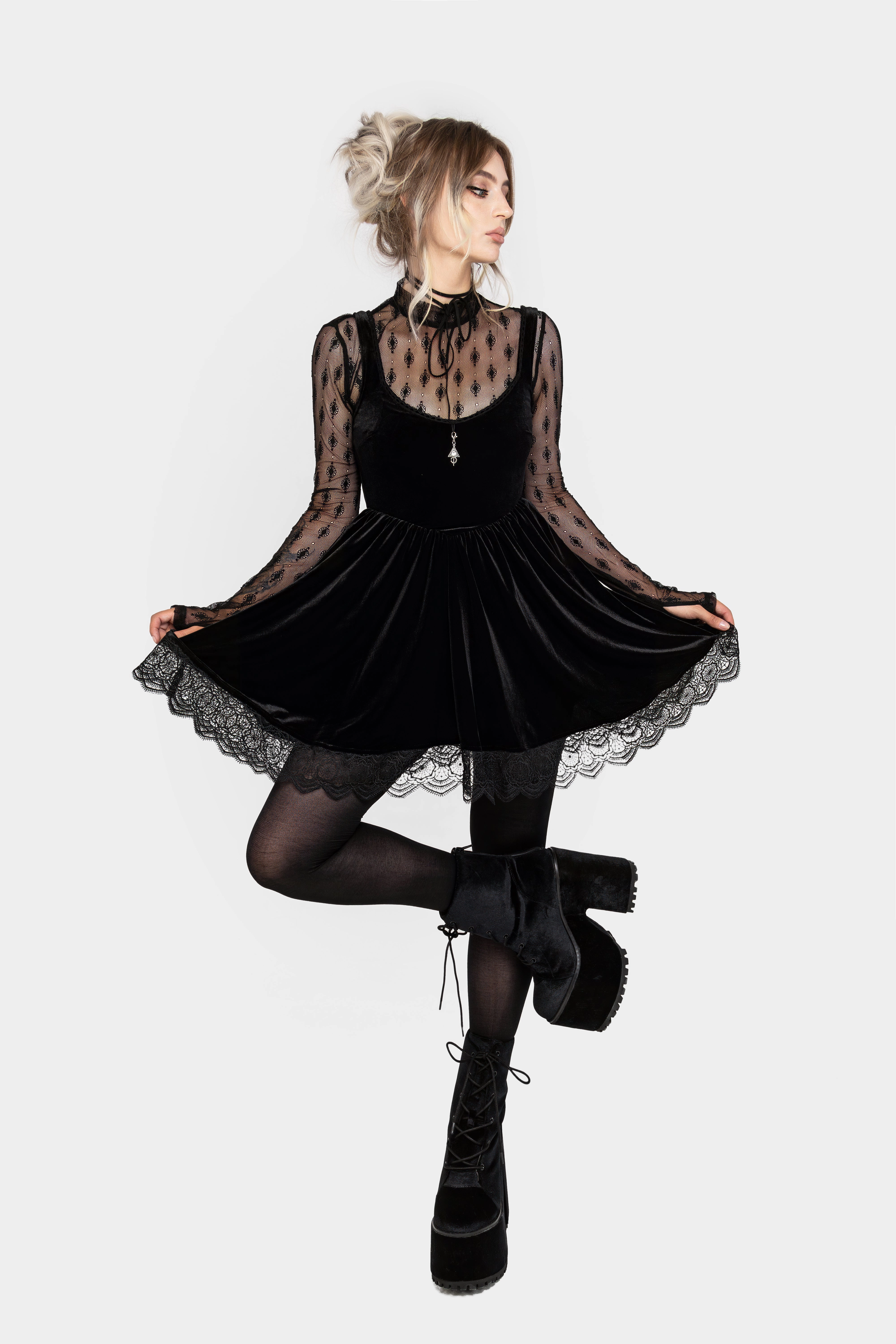 Essendi Long Sleeve Mesh Top
