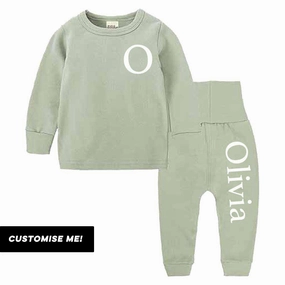 Essex Personalised Initial & Name Pant Tracksuit Set (3m-12 Years) (MRK X) Holiday Collection - holiday outfits clearance