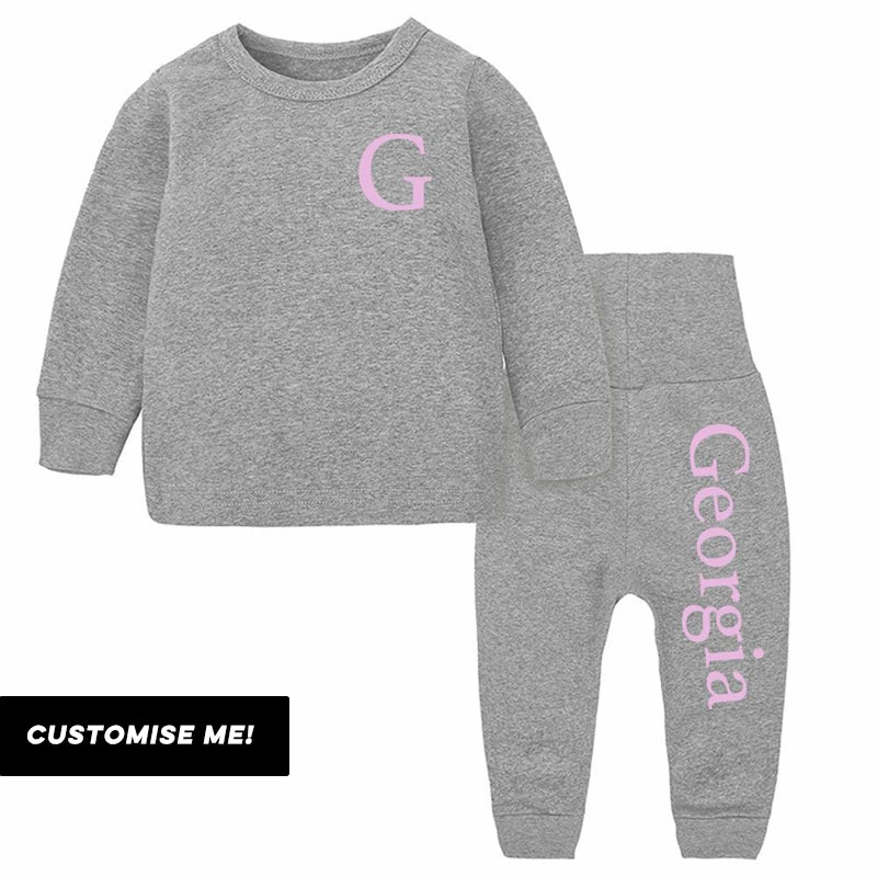 Essex Personalised Initial & Name Pant Tracksuit Set (3m-12 Years) (MRK X)