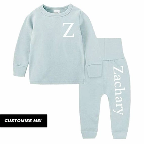 Essex Personalised Initial & Name Pant Tracksuit Set (3m-12 Years) (MRK X) Holiday Collection - holiday outfits clearance