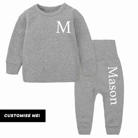 Essex Personalised Initial & Name Pant Tracksuit Set (3m-12 Years) Holiday Collection - holiday outfits clearance