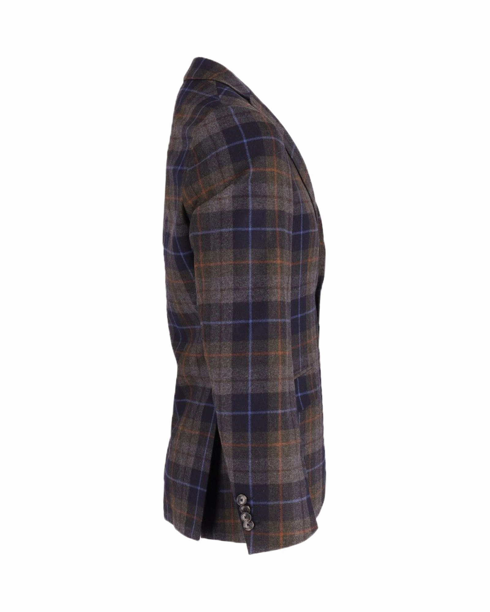 Etro Plaid Single Breasted Blazer in Multicolor Wool