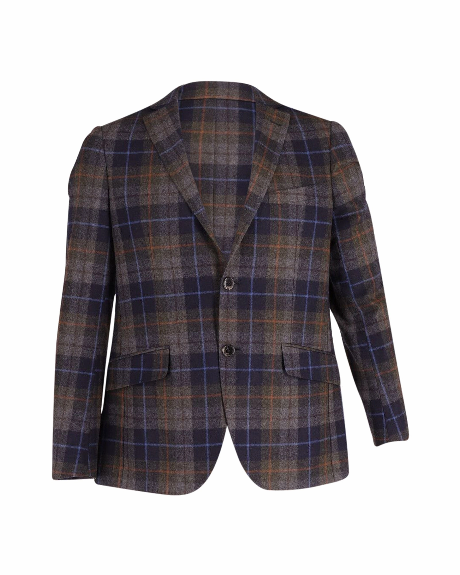Etro Plaid Single Breasted Blazer in Multicolor Wool