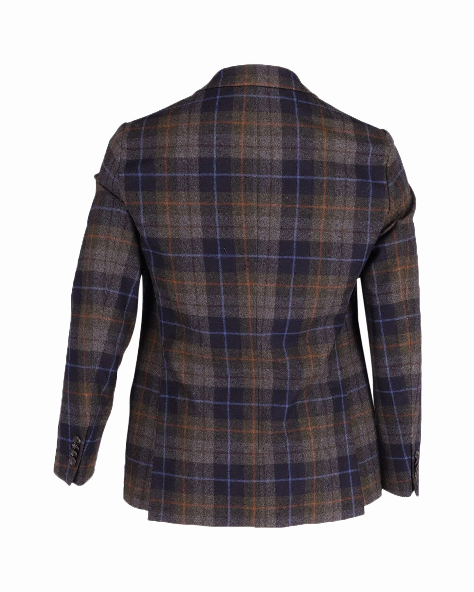 Etro Plaid Single Breasted Blazer in Multicolor Wool