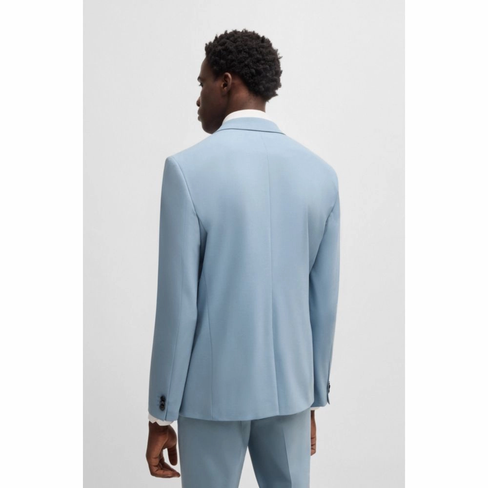 Extra-slim-fit blazer in wool-blend poplin