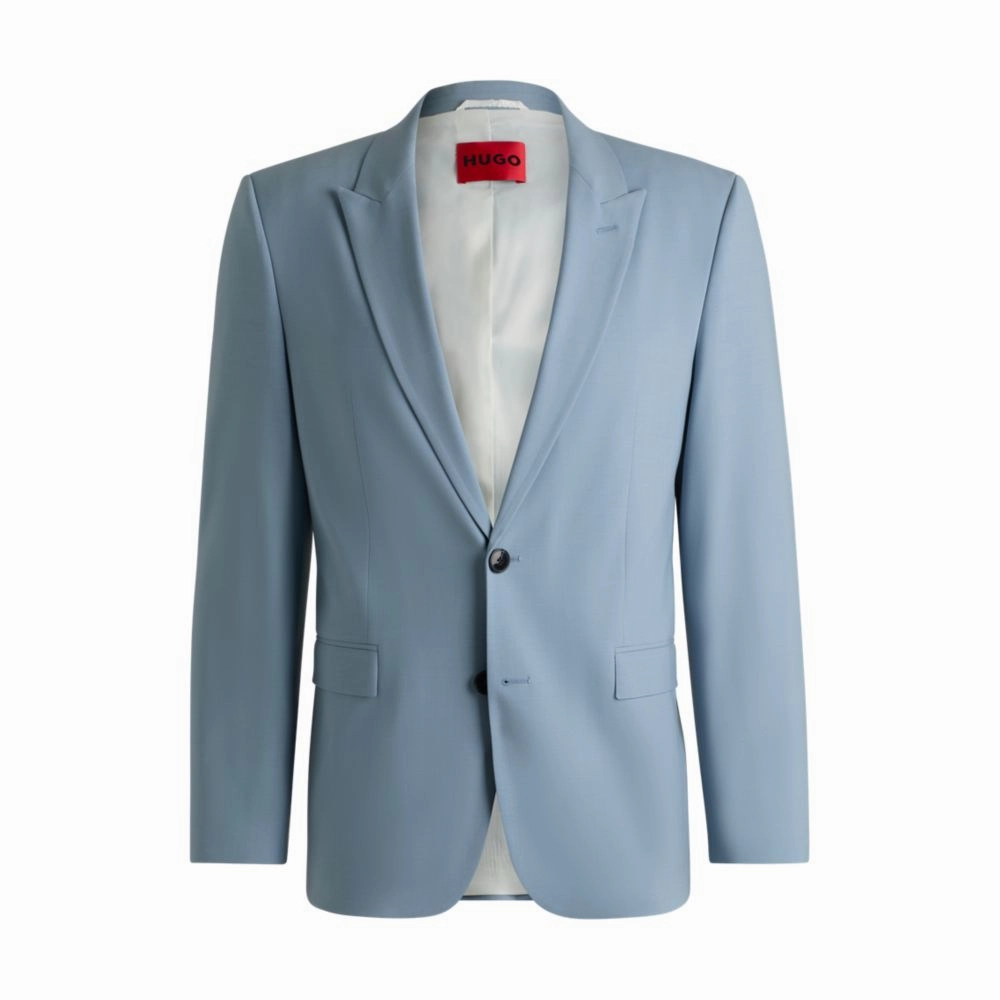 Extra-slim-fit blazer in wool-blend poplin