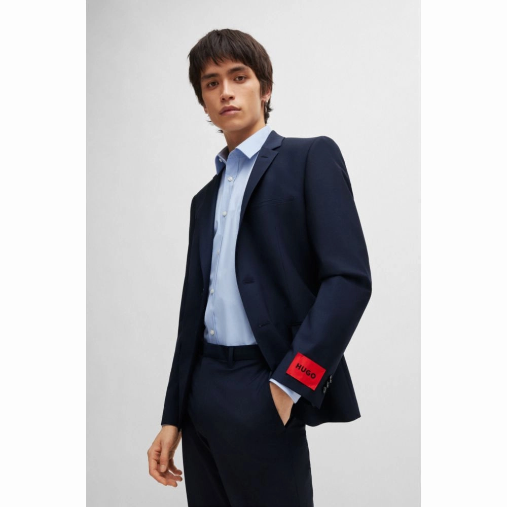 Extra-slim-fit jacket in a stretch-wool blend