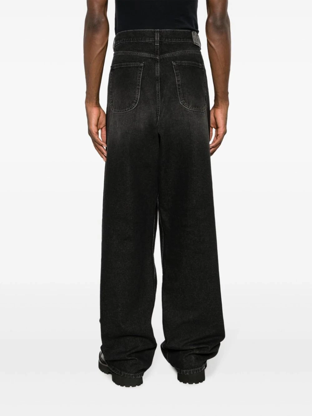 Eyelet Wide-Leg Jeans
