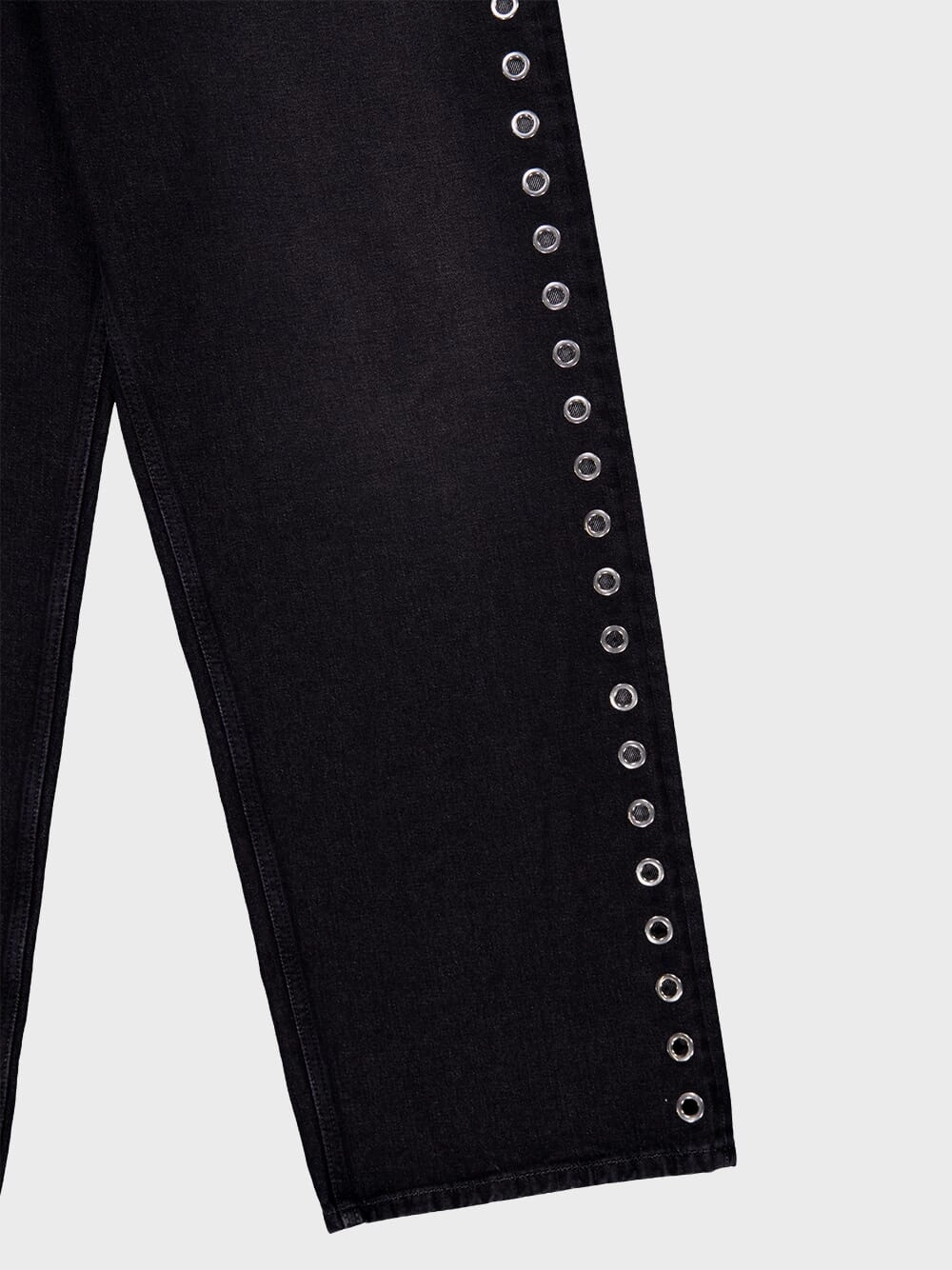 Eyelet Wide-Leg Jeans